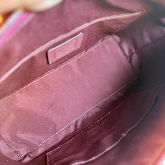 Coach Gallery Tote in Fuchsia with Scarf and Charm (2004) - Picture 10 of 11